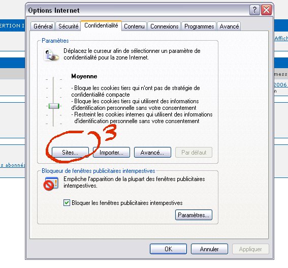 Confidentialit� Site